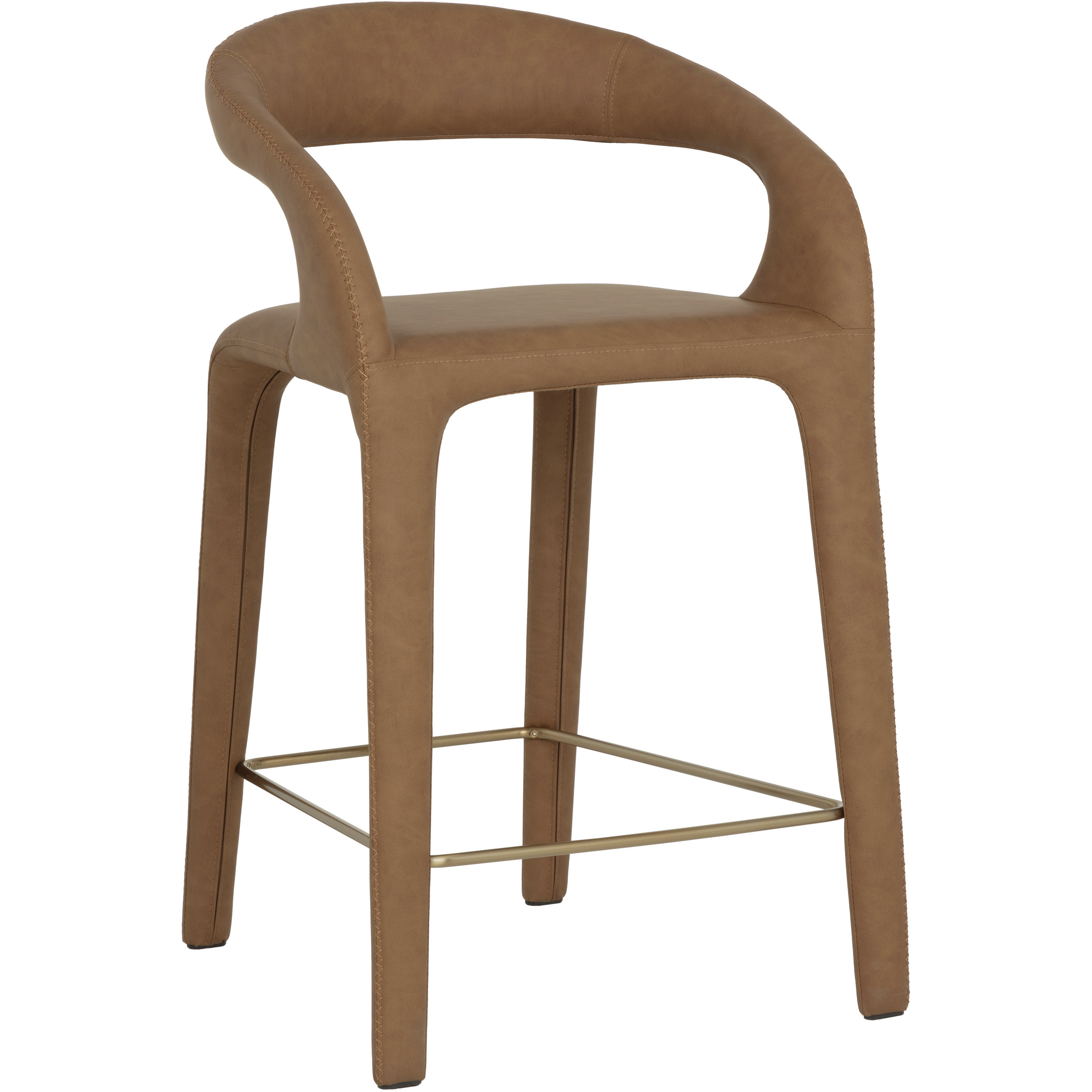 Atika 37 inch Milliken Cognac Counter Stool